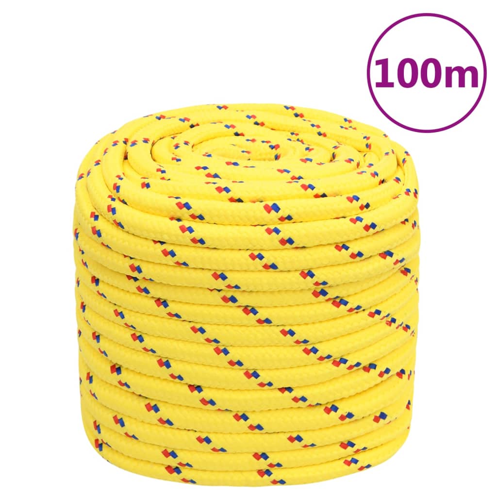 Corde de bateau vidaxl 18 mm 100 m en polypropylène jaune