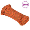 Corde de bateau vidaxl 3 mm 50 m en orange en polypropylène