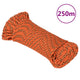 Corde de bateau vidaxl 3 mm 250 m en orange en polypropylène