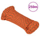 Corde de bateau vidaxl 4 mm 250 m en orange en polypropylène