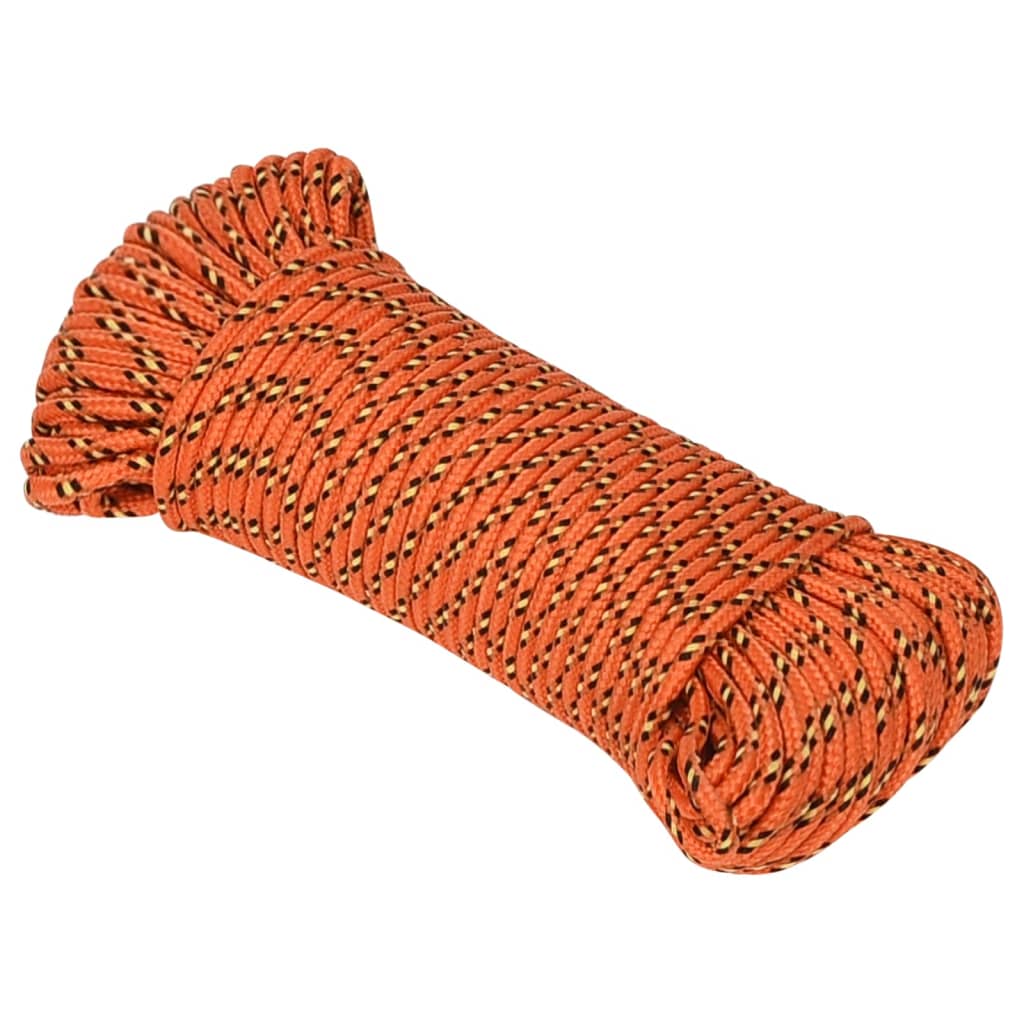 Corde de bateau Vidaxl 5 mm 25 m d'orange en polypropylène