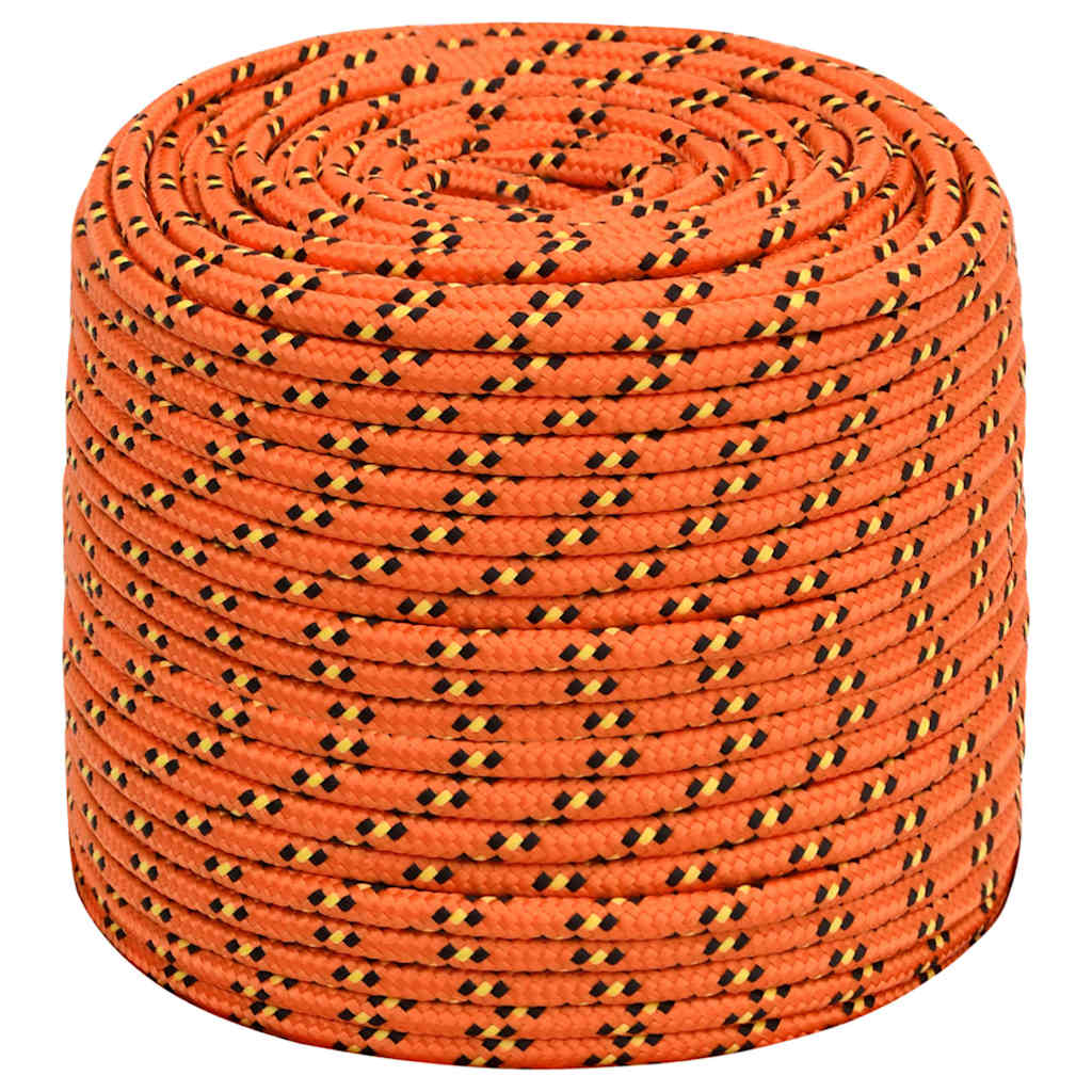 Corde de bateau vidaxl 6 mm 500 m en orange en polypropylène