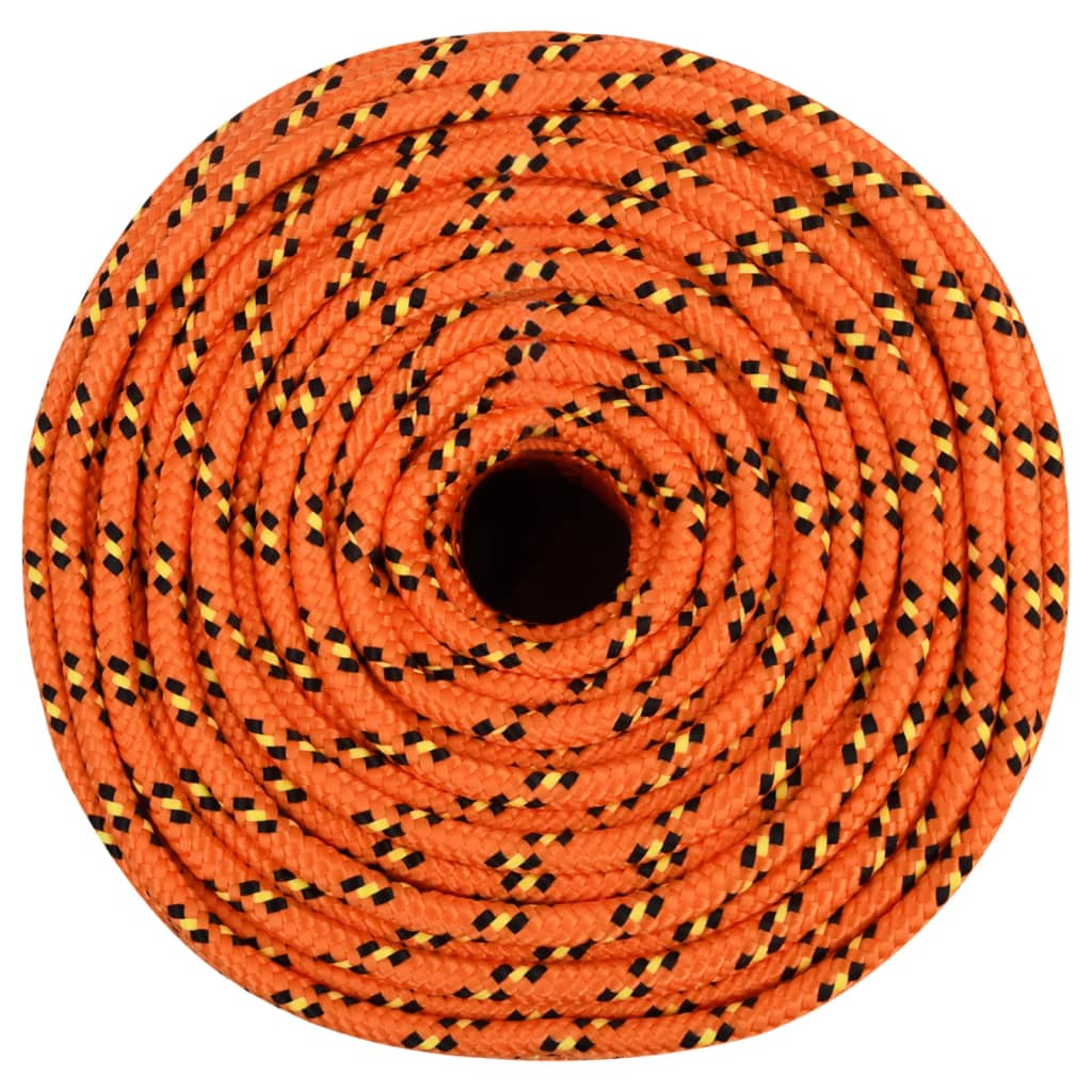 Corde de bateau vidaxl 8 mm 50 m en orange en polypropylène
