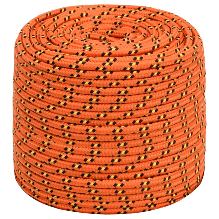 Corde de bateau vidaxl 8 mm 500 m en orange en polypropylène