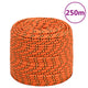 Corde de bateau vidaxl 10 mm 250 m en orange en polypropylène