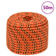 Corde de bateau vidaxl 12 mm 50 m en orange en polypropylène