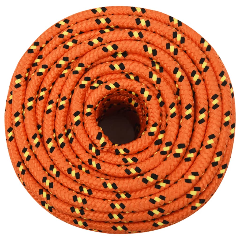 Corde de bateau vidaxl 14 mm 50 m en orange en polypropylène