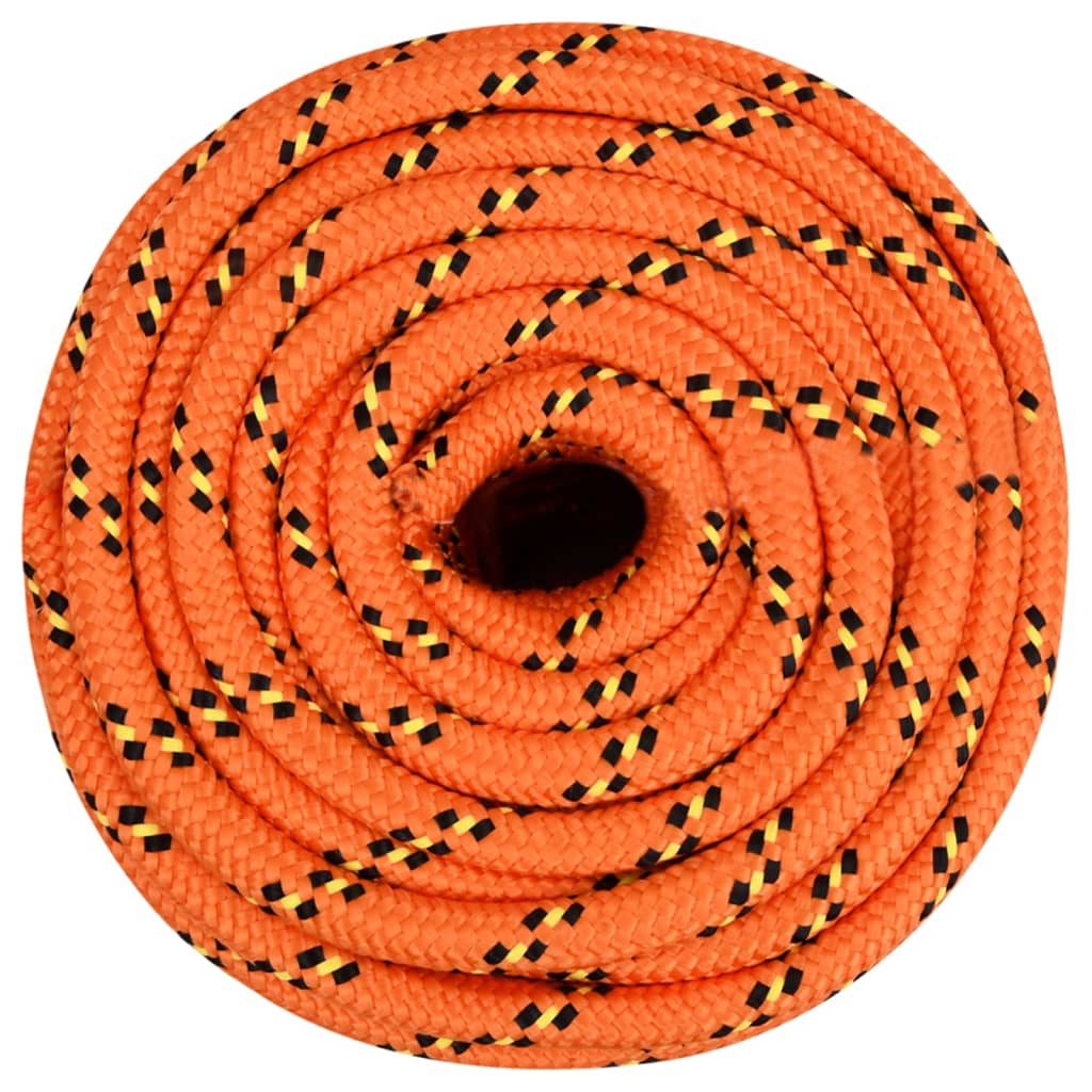 Corde de bateau vidaxl 16 mm 25 m d'orange en polypropylène