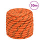 Corde de bateau vidaxl 16 mm 50 m d'orange en polypropylène