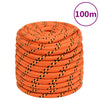 Corde de bateau vidaxl 16 mm 100 m en polypropylène orange