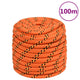 Corde de bateau vidaxl 16 mm 100 m en polypropylène orange