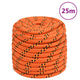 Corde de bateau vidaxl 18 mm 25 m en orange en polypropylène