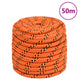 Corde de bateau vidaxl 18 mm 50 m en orange en polypropylène