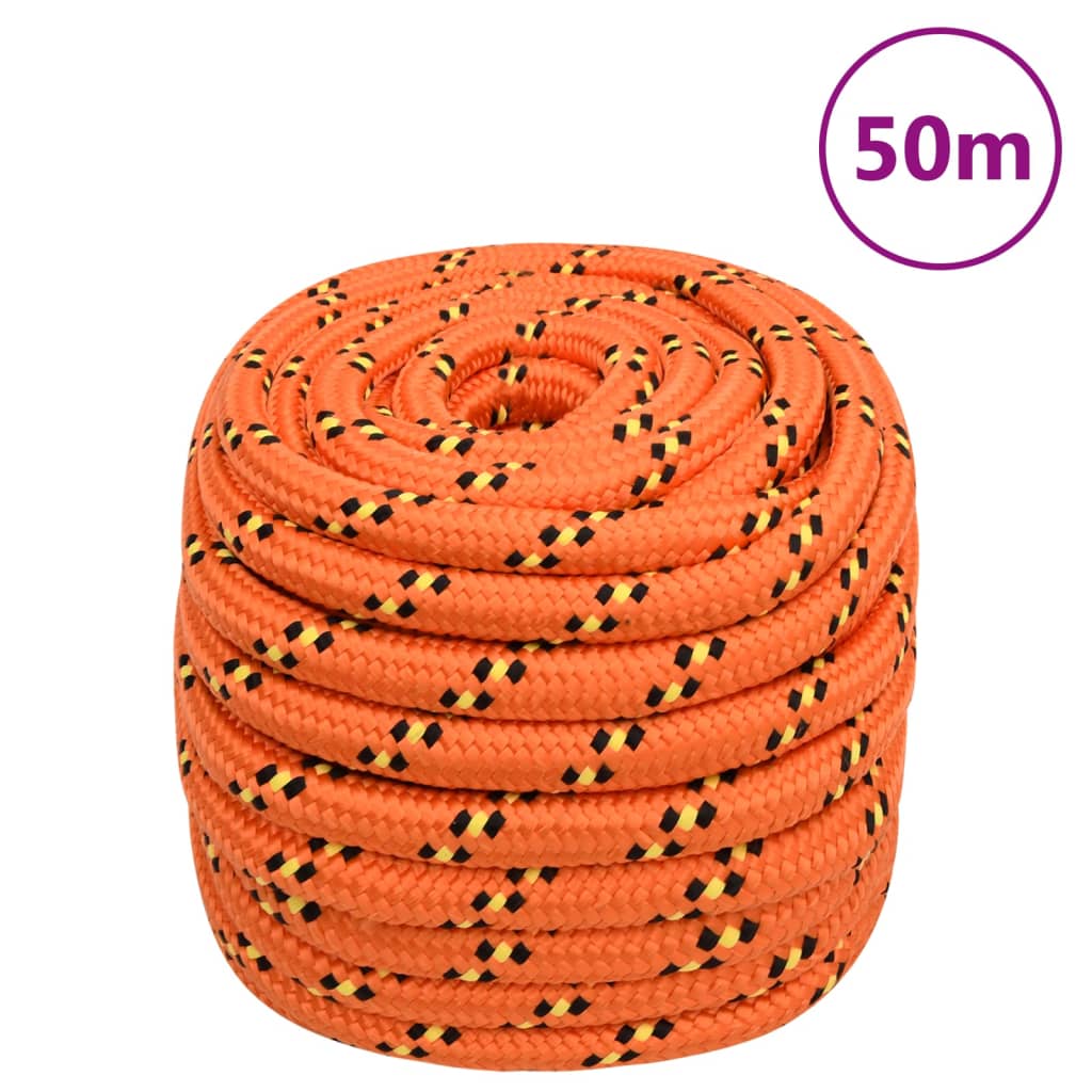 Corde à démarrage Vidaxl 20 mm 50 m en polypropylène oranje