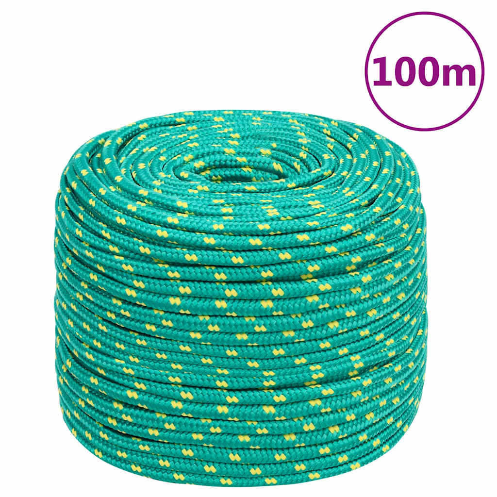 Corde à bateau Vidaxl 6 mm 100 m vert polypropylène