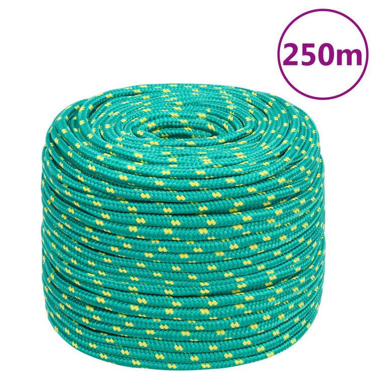 Corde à bateau Vidaxl 6 mm 250 m de polypropylène vert