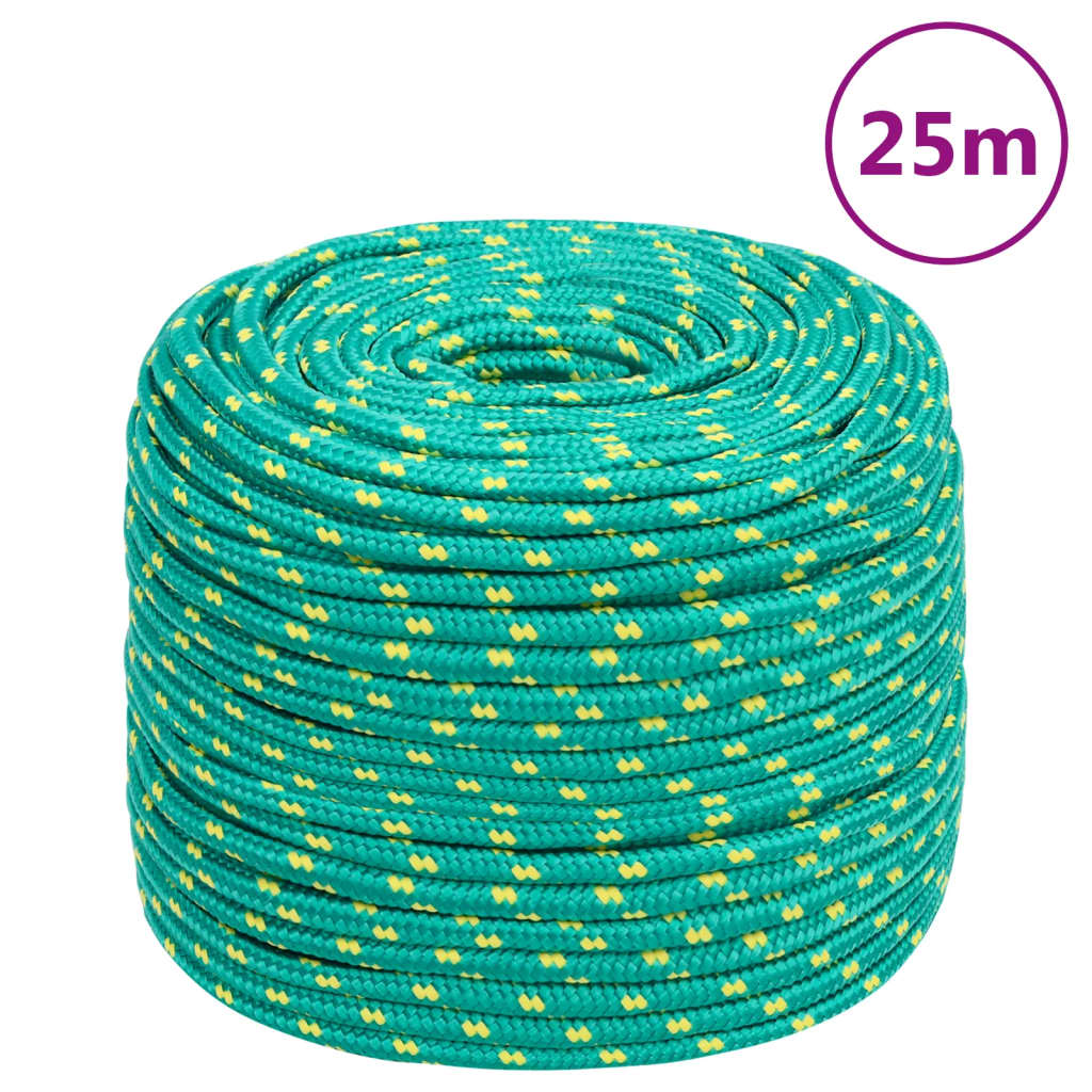 Corde à bateau Vidaxl 8 mm 25 m vert polypropène