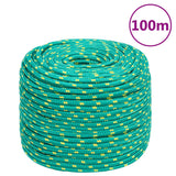 Corde à bateau Vidaxl 8 mm 100 m vert polypropène - afbeelding 1
