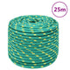Corde à bateau Vidaxl 12 mm 25 m de polypropylène vert