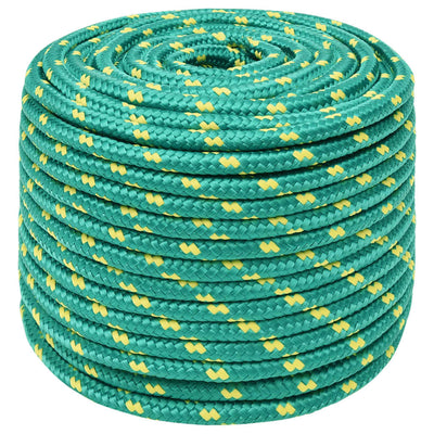 Corde à bateau Vidaxl 12 mm 100 m de polypropylène vert