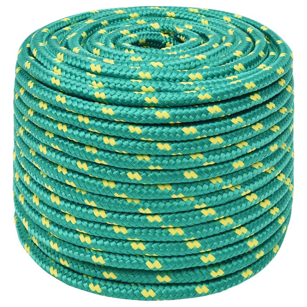 Corde de bateau vidaxl 14 mm 25 m de polypropylène vert