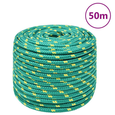 Corde de bateau vidaxl 14 mm 50 m vert polypropylène