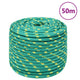 Corde de bateau vidaxl 14 mm 50 m vert polypropylène