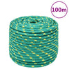 Corde à bateau Vidaxl 14 mm 100 m vert polypropylène