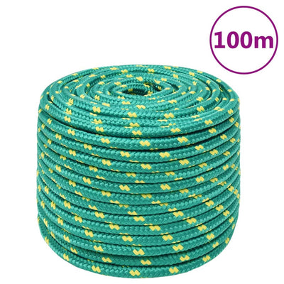 Corde à bateau Vidaxl 14 mm 100 m vert polypropylène
