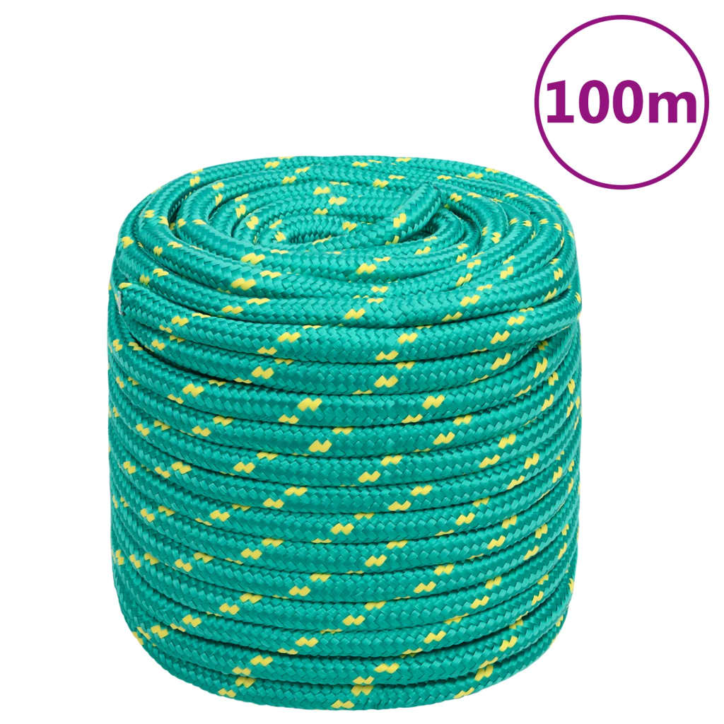 Corde à bateau Vidaxl 16 mm 100 m vert polypropylène