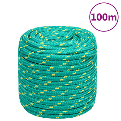 Corde à bateau Vidaxl 16 mm 100 m vert polypropylène