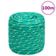 Corde à bateau Vidaxl 16 mm 100 m vert polypropylène