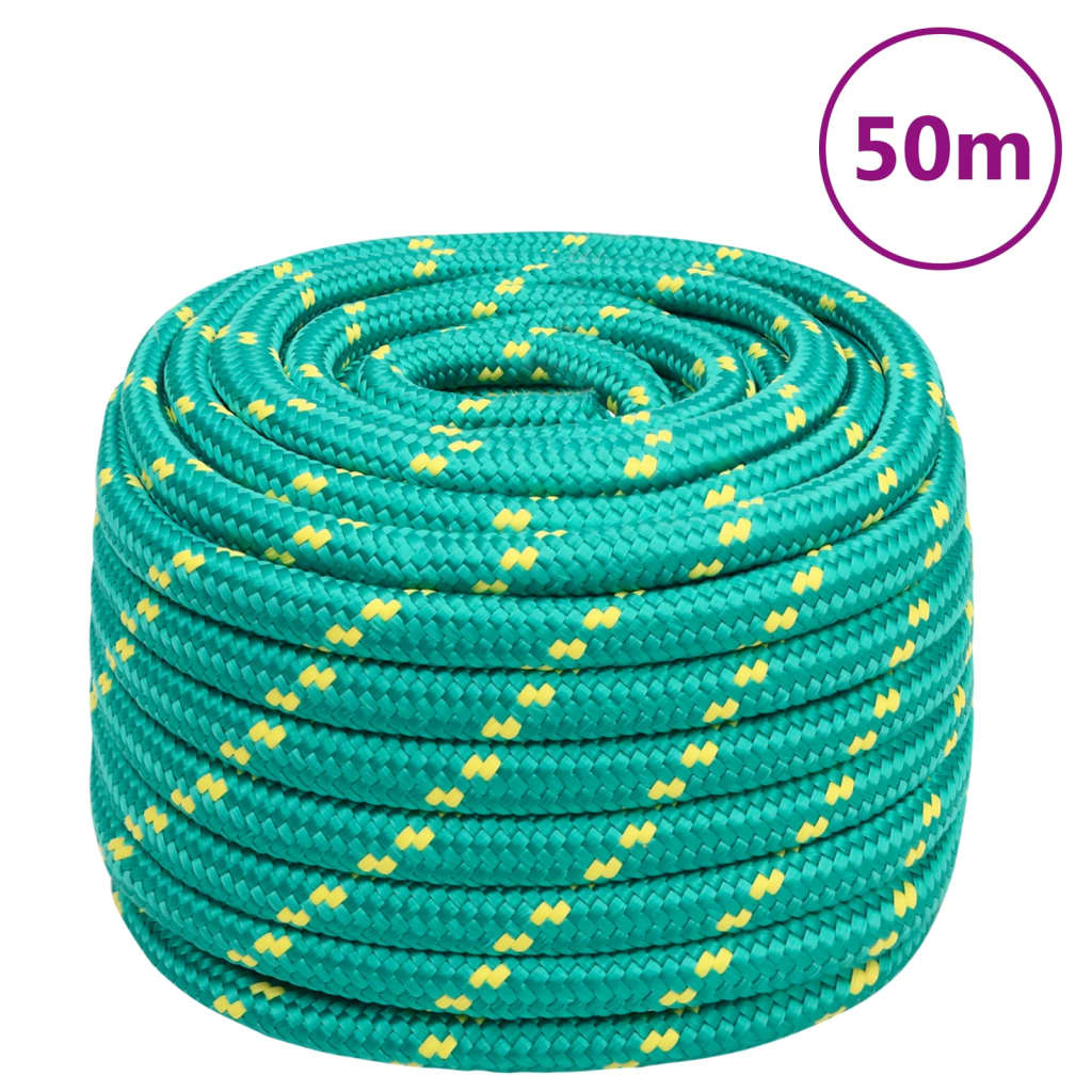 Corde de bateau vidaxl 20 mm 50 m de polypropylène vert