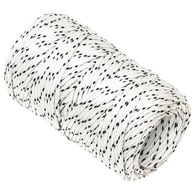 Corde de bateau vidaxl tressée 2 mmx25 m en polyester blanc