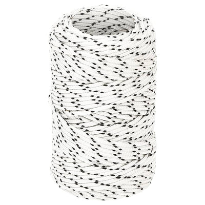 Corde à bateau vidaxl tressée 2 mmx50 m en polyester blanc