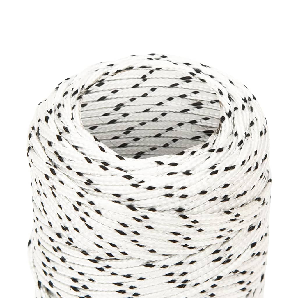 Corde à bateau vidaxl tressée 2 mmx50 m en polyester blanc