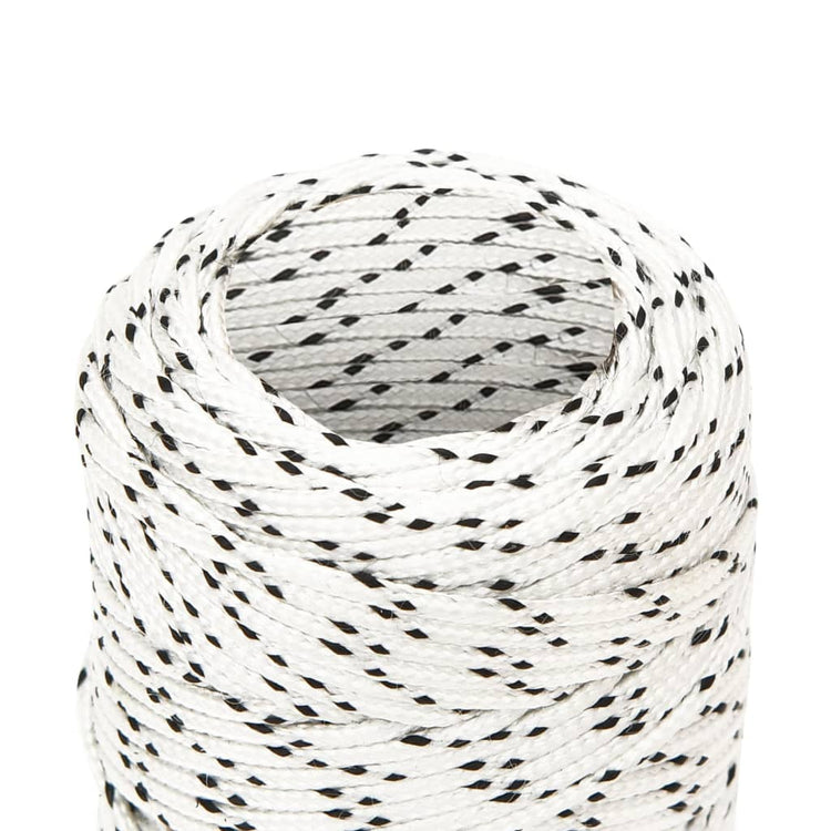 Corde à bateau vidaxl tressée 2 mmx50 m en polyester blanc