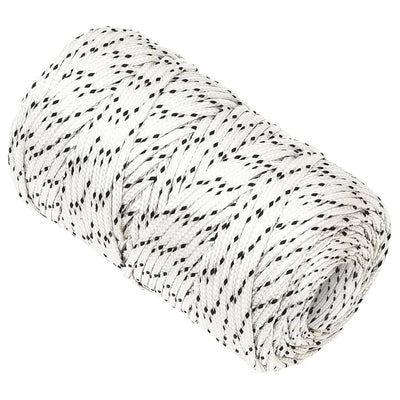 Corde de bateau vidaxl tressée 2 mmx100 m en polyester blanc