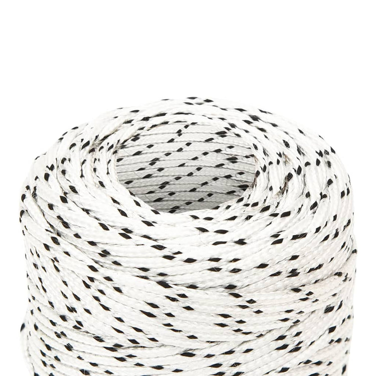 Corde de bateau vidaxl tressée 2 mm x 500 m de polyester blanc
