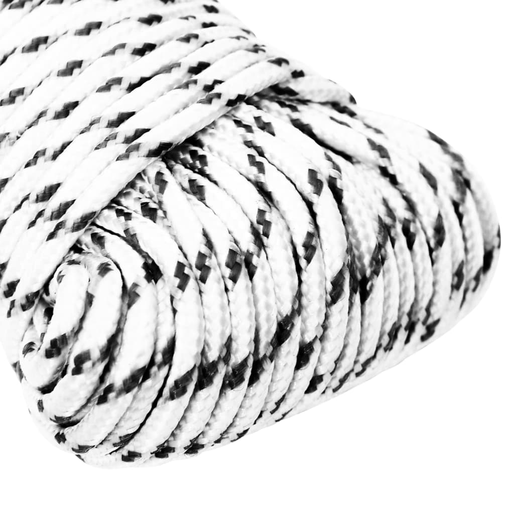 Vidaxl Boat Corde tressée 4 mmx100 m polyester blanc4