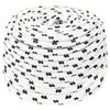 Corde à bateau vidaxl tressée 6 mmx25 m en polyester blanc