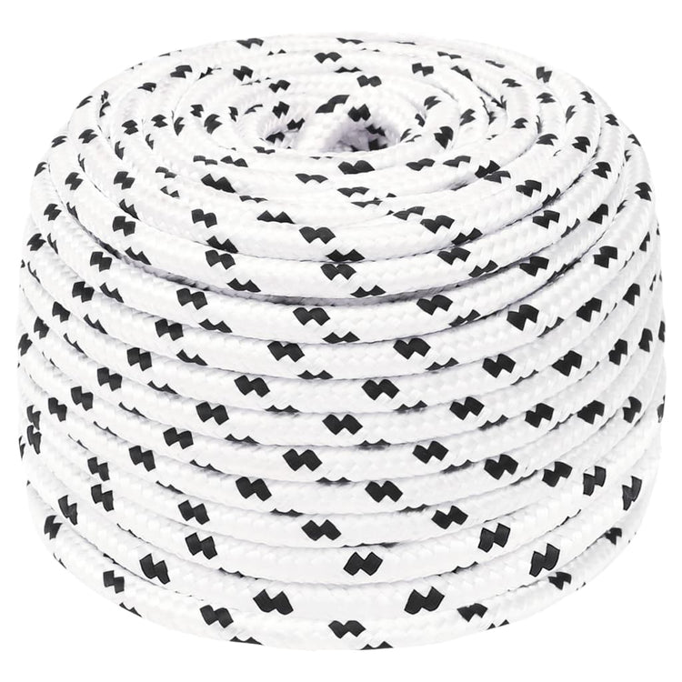 Vidaxl Boat Corde tressée 6 mmx100 m polyester blanc4