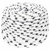 Corde à bateau vidaxl tressée de 8 mmx25 m blanc en polyester