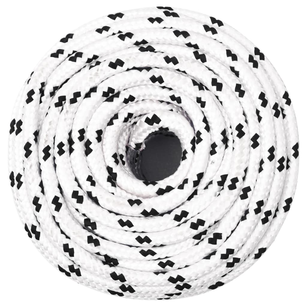Corde à bateau vidaxl tressée 8 mmx100 m polyester blanc4