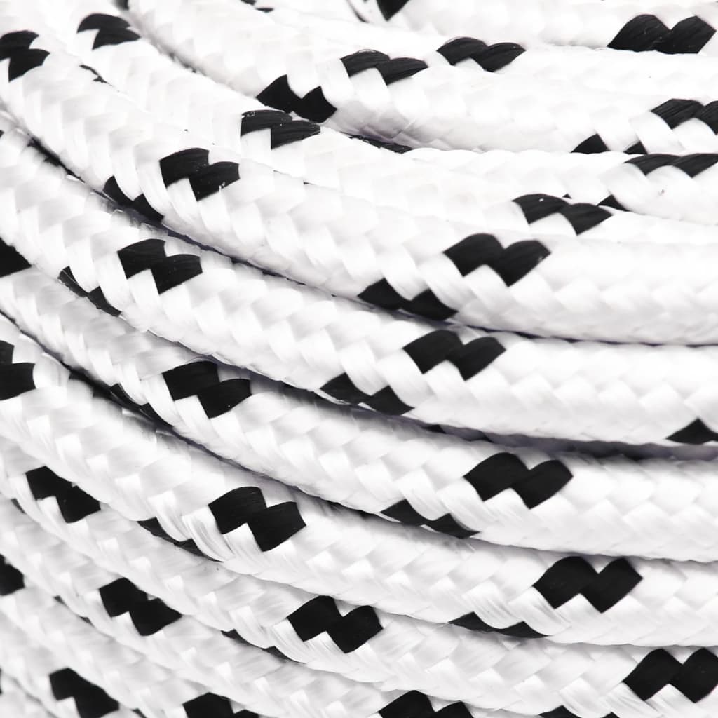 Corde à bateau vidaxl tressée 8 mmx100 m polyester blanc4