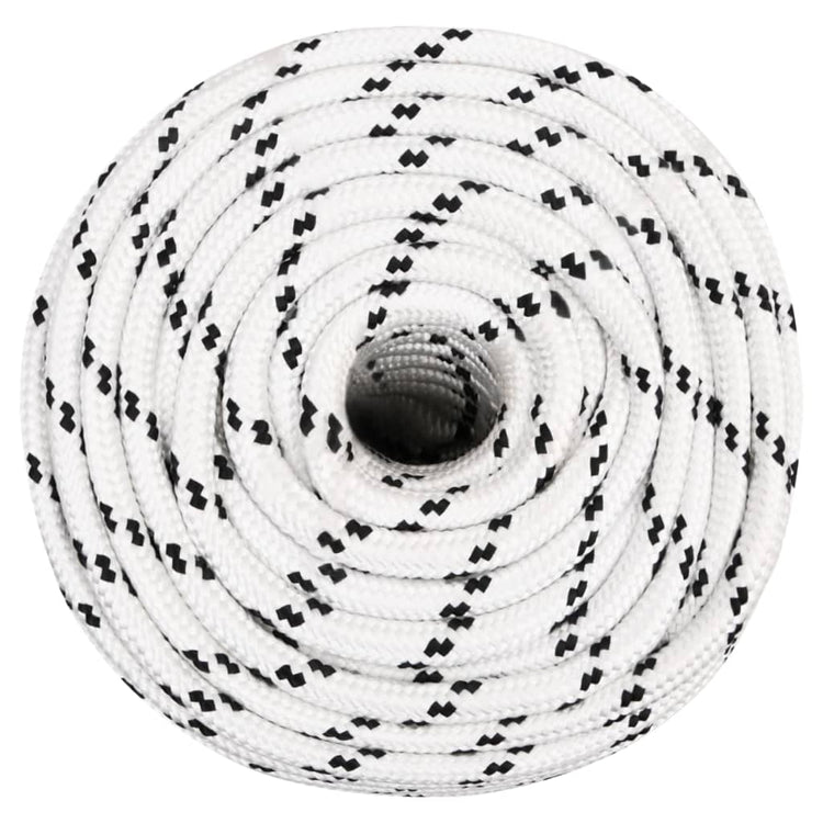 Corde de bateau vidaxl tressée 12 mmx25 m en polyester blanc