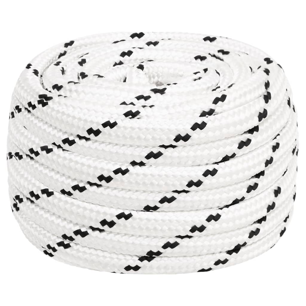 Vidaxl werkouw 16 mm 100 m polyester blanc