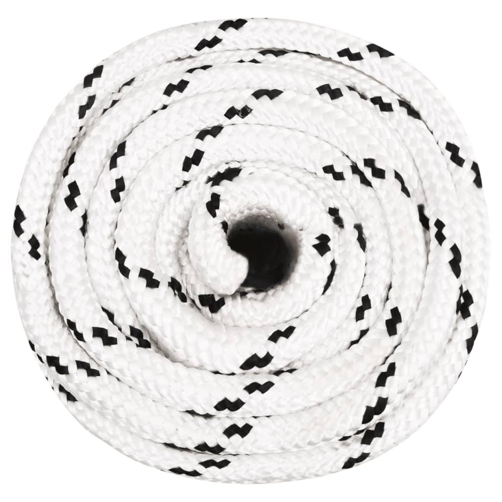 Vidaxl werkouw 16 mm 100 m polyester blanc