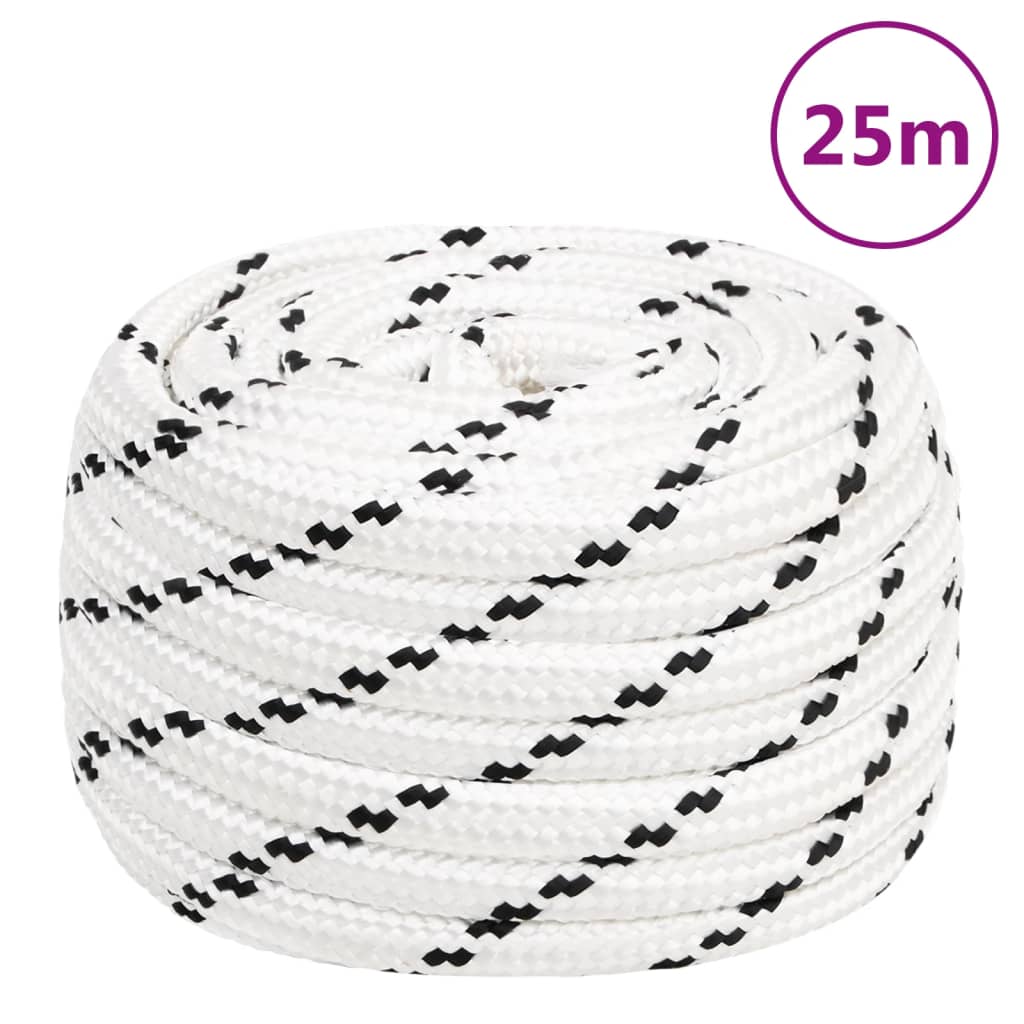 Vidaxl werkouw 20 mm 25 m polyester blanc