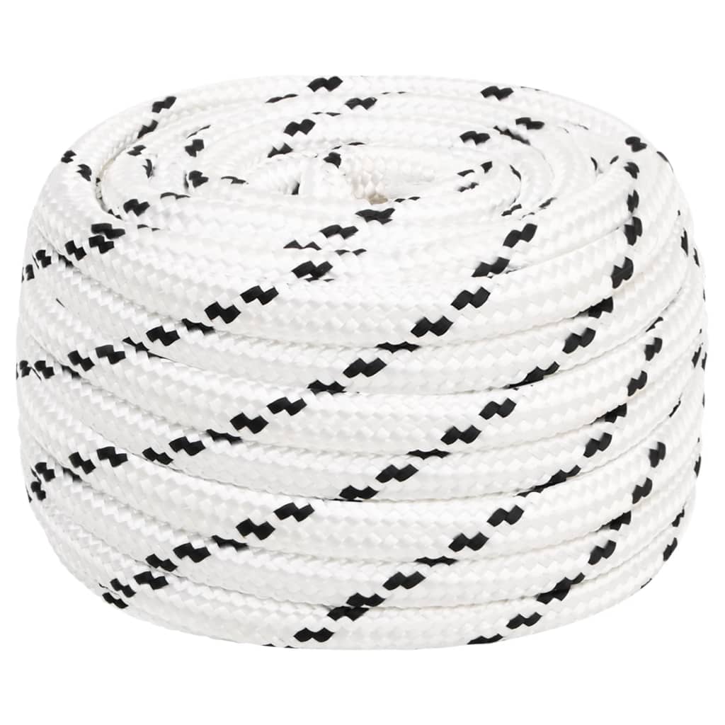 Vidaxl werkouw 20 mm 25 m polyester blanc